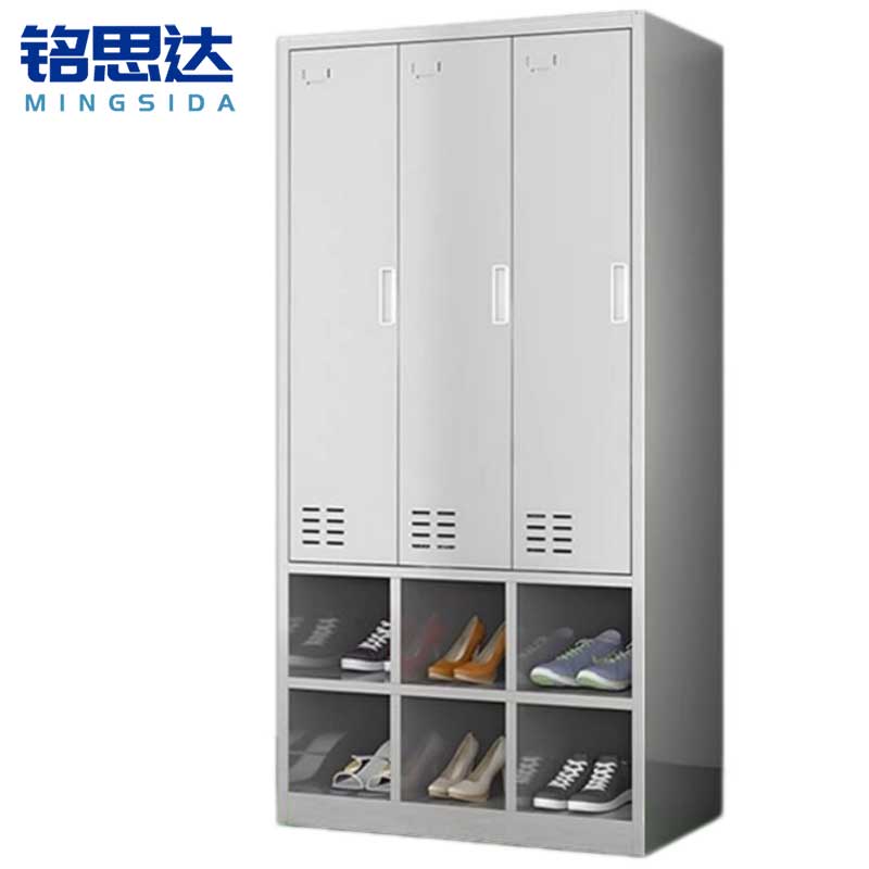 铭思达更衣柜三门含鞋柜台高清大图
