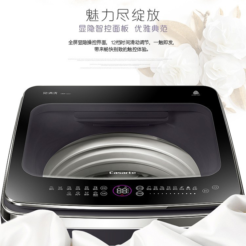 卡萨帝casarte波轮洗衣机10公斤直驱变频双动力晶钻紫10千克c809100ms