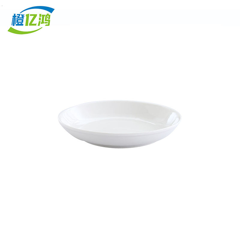 橙亿鸿 纯白陶瓷深盘 菜盘 瓷盘子 7英寸 个