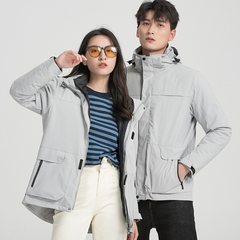 健卡侬 冲锋衣 J195 雾灰 XL