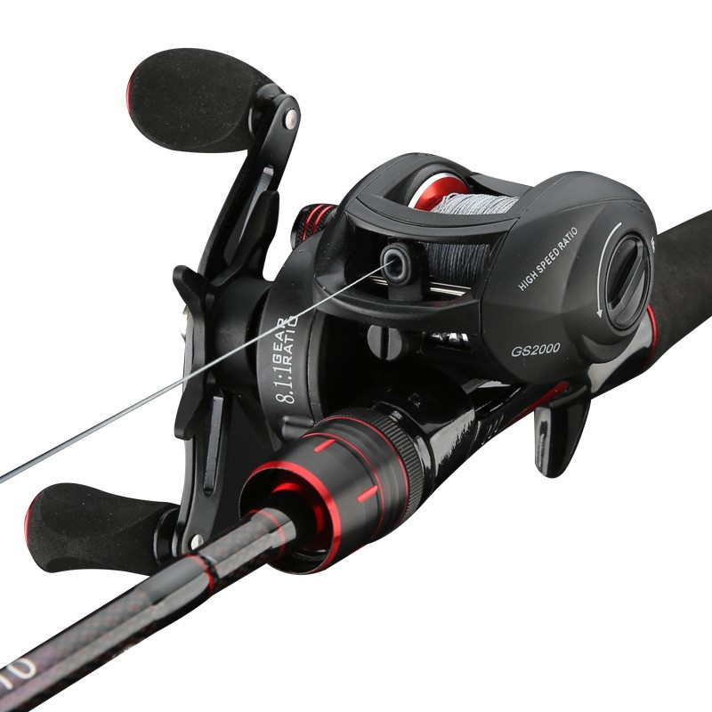 路亚竿套装备远投翘嘴双竿稍碳素超轻硬水滴轮初学者竿海抛竿r2