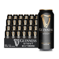 健力士(GUINNESS)啤酒 醇黑440ml*24听整箱装爱尔兰进口