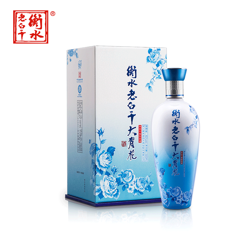衡水老白干40度大青花500ml单瓶装中度白酒