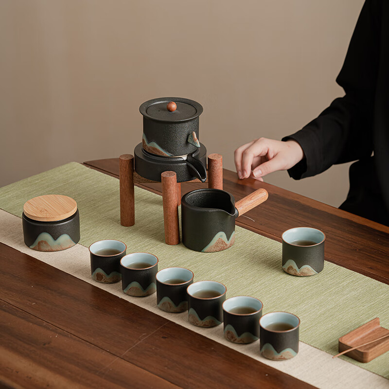 苏氏陶瓷/SUSHI CERAMICS J0918 千里江山功夫自动茶具懒人茶具 (单位:套)高清大图