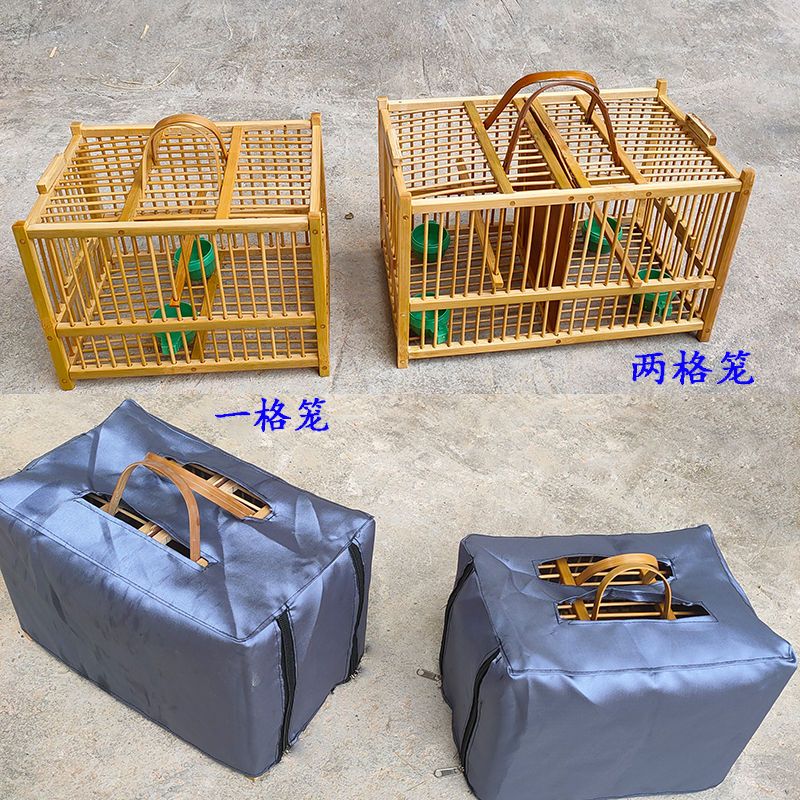 一格空笼画眉排笼笼方笼黄腾笼小竹笼子麻料笼两格笼黄豆鸟