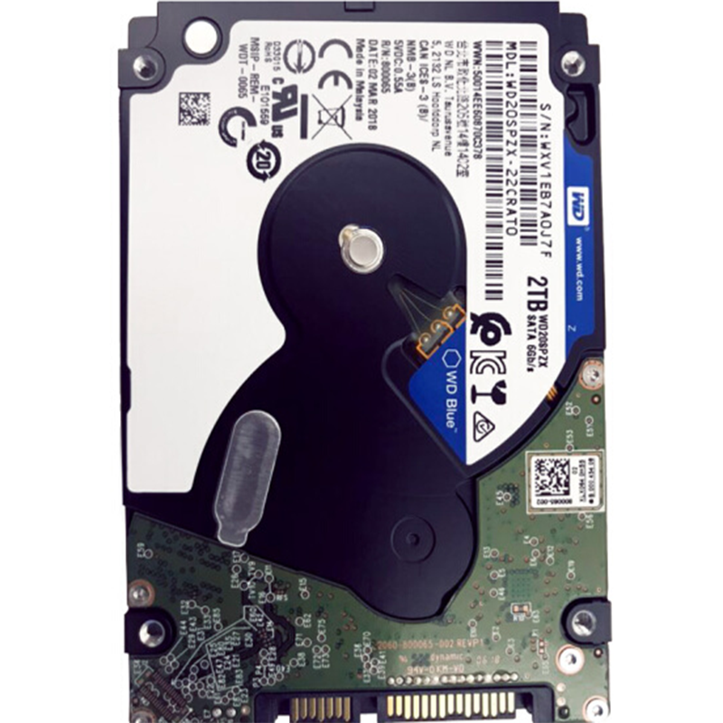 西部数据(WD)蓝盘 2TB SATA6Gb/s 64M 台式机械硬盘(WD20EZRZ)