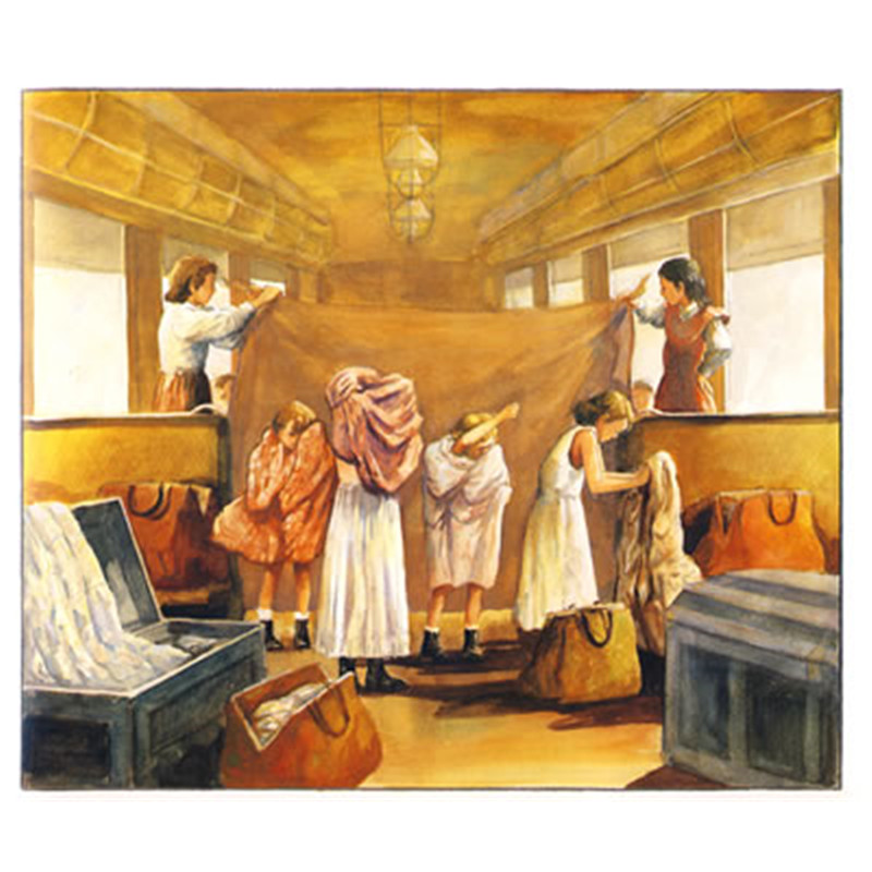 正版新书]启发精选靠前大师名作绘本•开往远方的列车伊夫·邦廷9高清大图