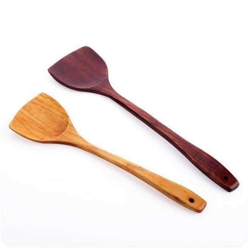 木色不粘锅木斜铲炒菜专用饭铲厨房用品木质长柄炒菜木铲子厨具锅铲炒