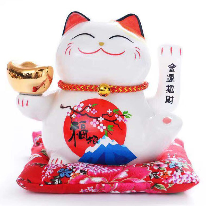 世界我一个初恋 邢运同款猫小摆件自动招手 桌面电动摇摆手 三维工匠 幸运金牌6寸摇手千万两猫高清大图