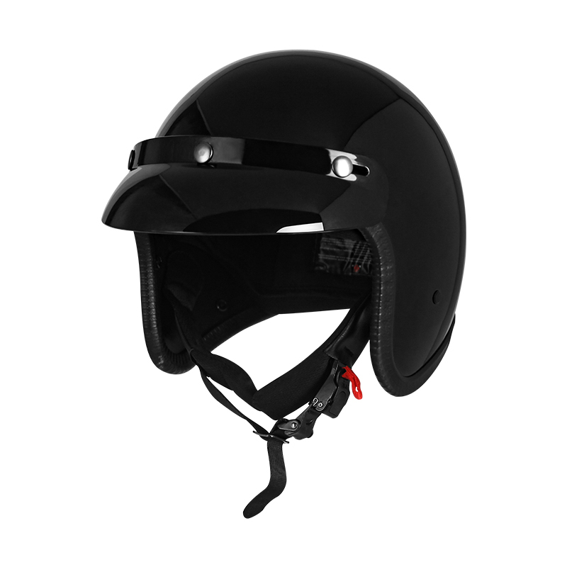 德式复古哈雷头盔男女四季机车电动摩托车34盔半包安全帽