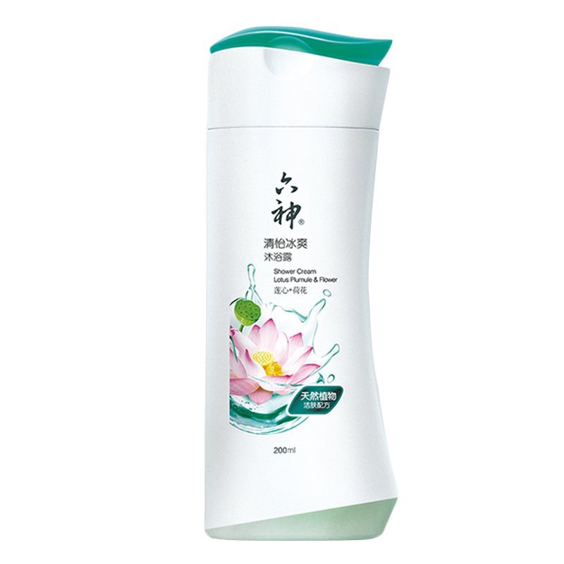 六神清怡冰爽沐浴露(莲心+荷花)200ml bd