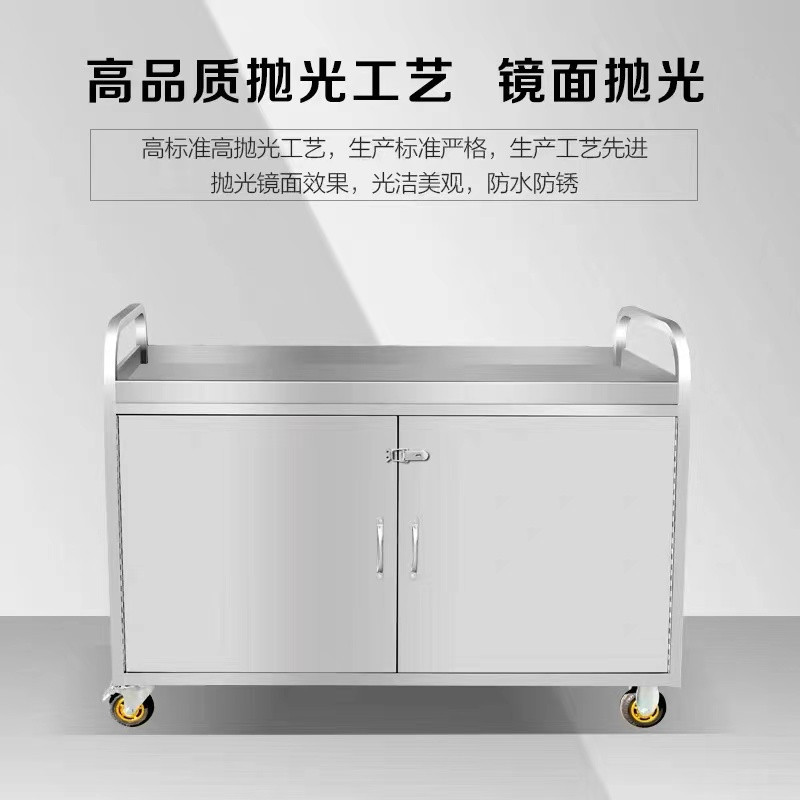 Zs-不锈钢手推外卖餐车摆摊小推车商用酒店移动多功能酒水推车小吃车