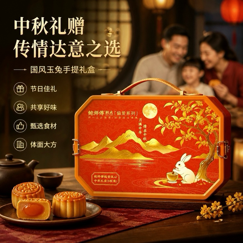 鲍师傅 偏爱流心中秋礼盒400g