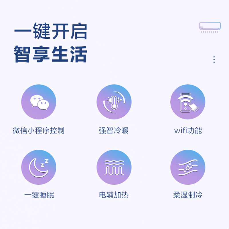 松下空调 1.5匹挂壁式空调 变频冷暖 新1级能效 左右送风 wifi功能 睡眠模式 R13KR10