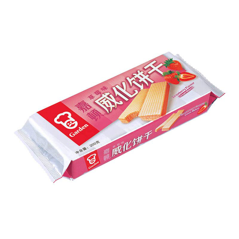 嘉顿威化饼干草莓味200g袋