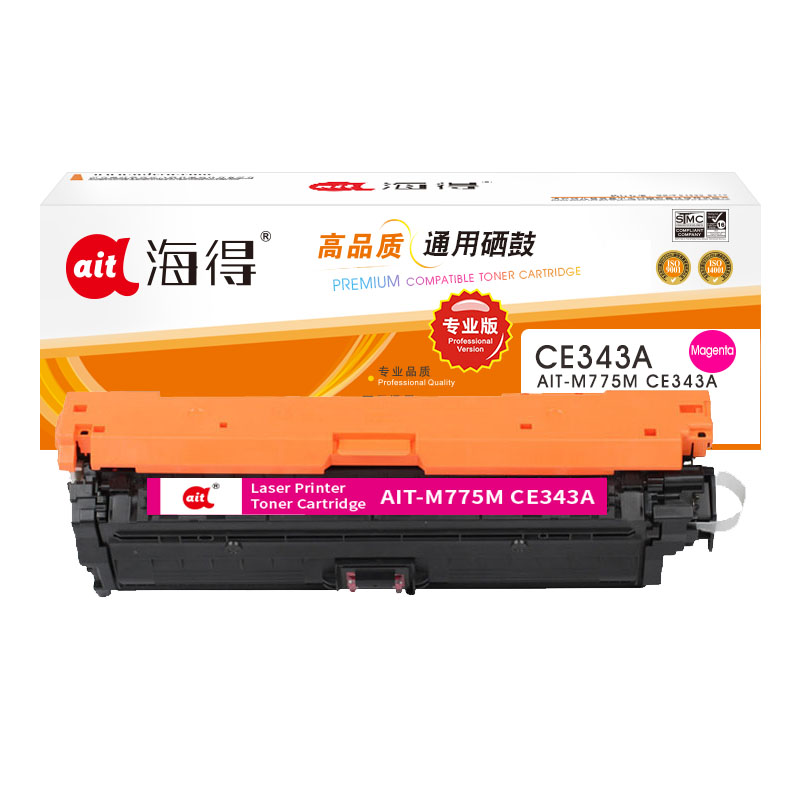 海得(ait) AIT-M775M CE343A专业版 适用机型:惠普M775 M775dn M775f M775z HP651A 打印量:16000页 硒鼓 1.00 只/高清大图