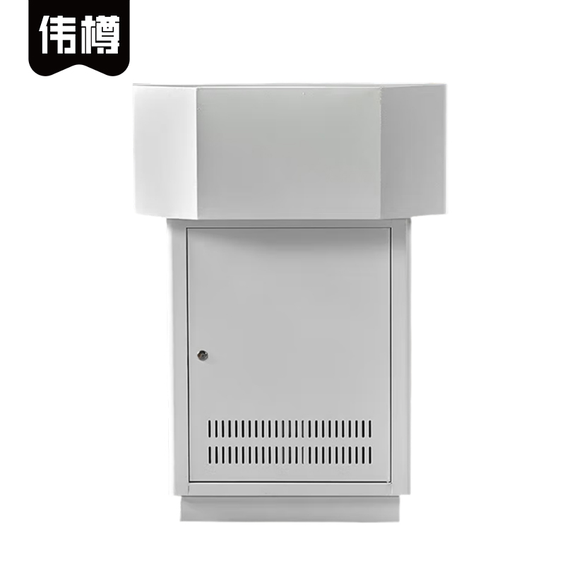 伟樽多媒体讲台钢面70*55*100cm张高清大图