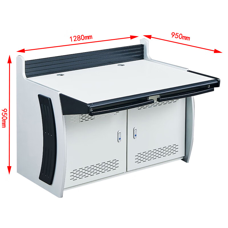 鑫金虎 多联监控操作台多媒体监控室机房控制桌安防办公监控桌双联1.28m高清大图