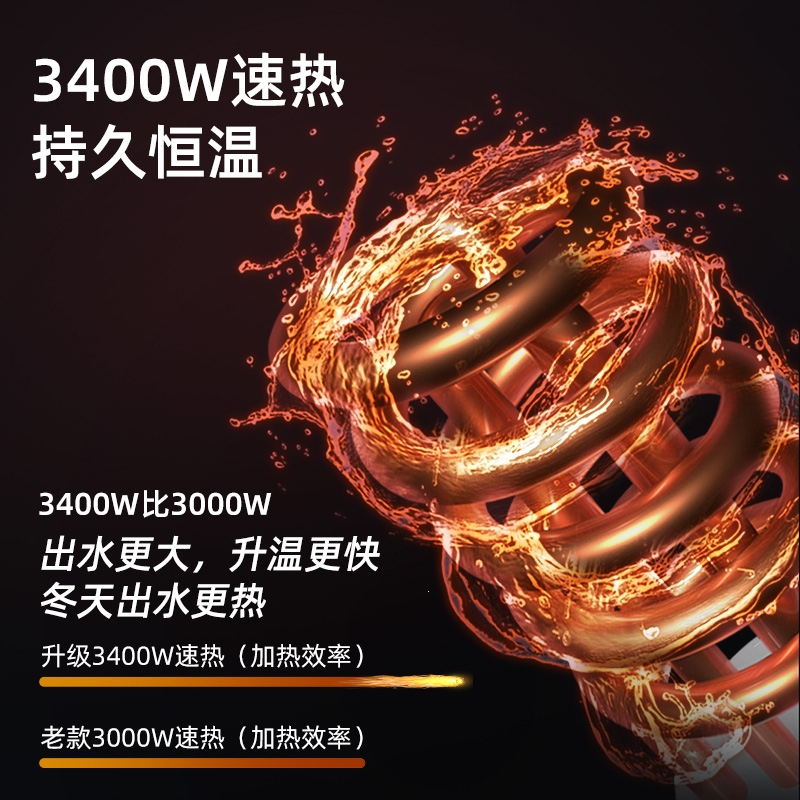 (chigo)即热式电热水龙头快速热恒温小厨房宝家用自来水下进水加热器