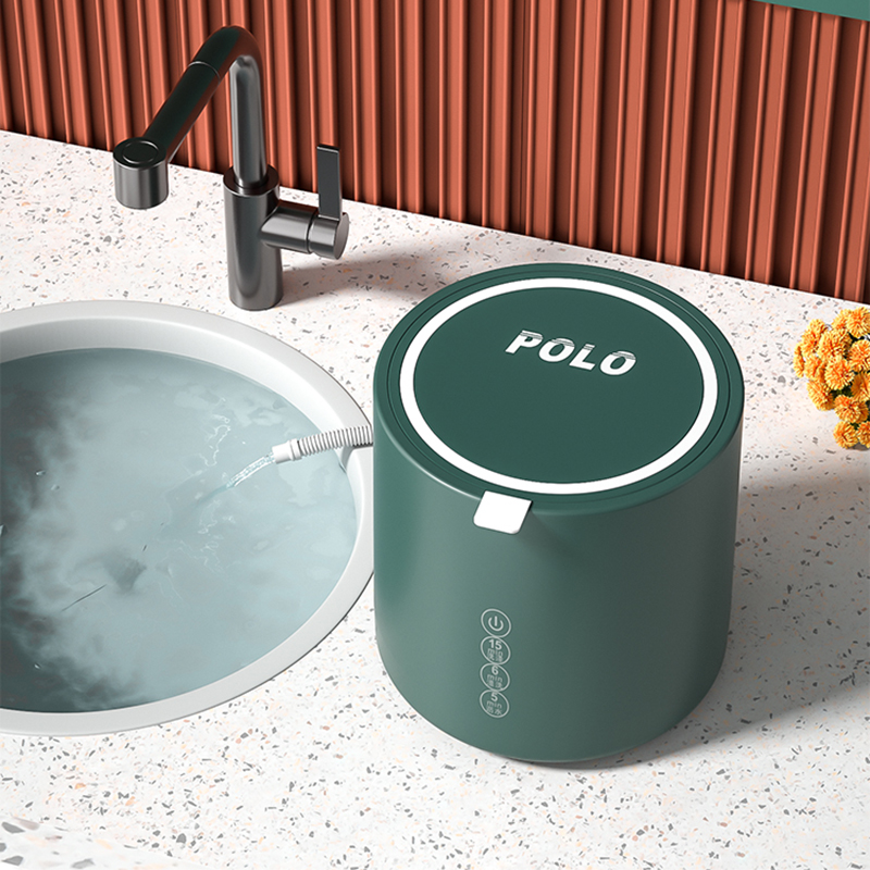 POLO洗内衣内裤专用小型洗衣机迷你洗袜子神器婴儿童宝宝内衣洗衣机宿舍臭氧消毒杀菌/带沥水篮/蓝光抑菌/黄高清大图