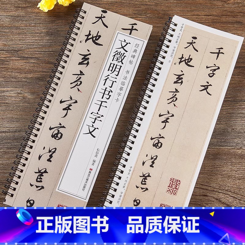 文征明行书千字文字帖 [正版]文徵明行书千字文字帖全文经典碑帖书法临摹字卡原大版墨迹本文征明行书毛笔书法字帖近距离临摹临高清大图