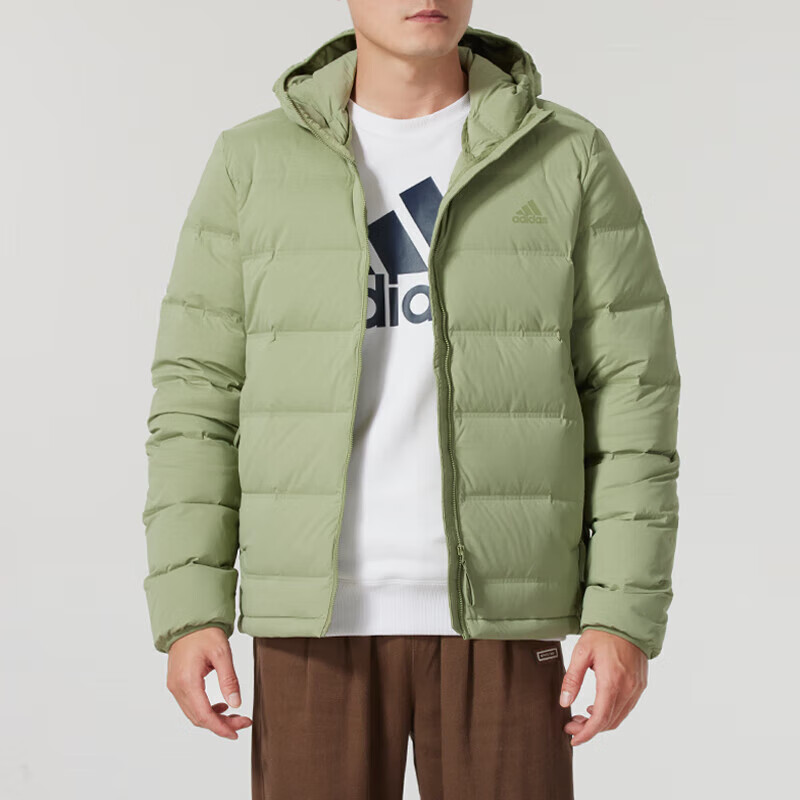 阿迪达斯 (adidas)羽绒服外套男装新款运动户外保暖休闲连帽羽绒夹克IZ4705 ZP高清大图