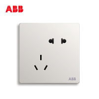 [ABB官方旗舰店]ABB开关插座轩致白无框开关面板家用斜五孔单控双控套餐多选