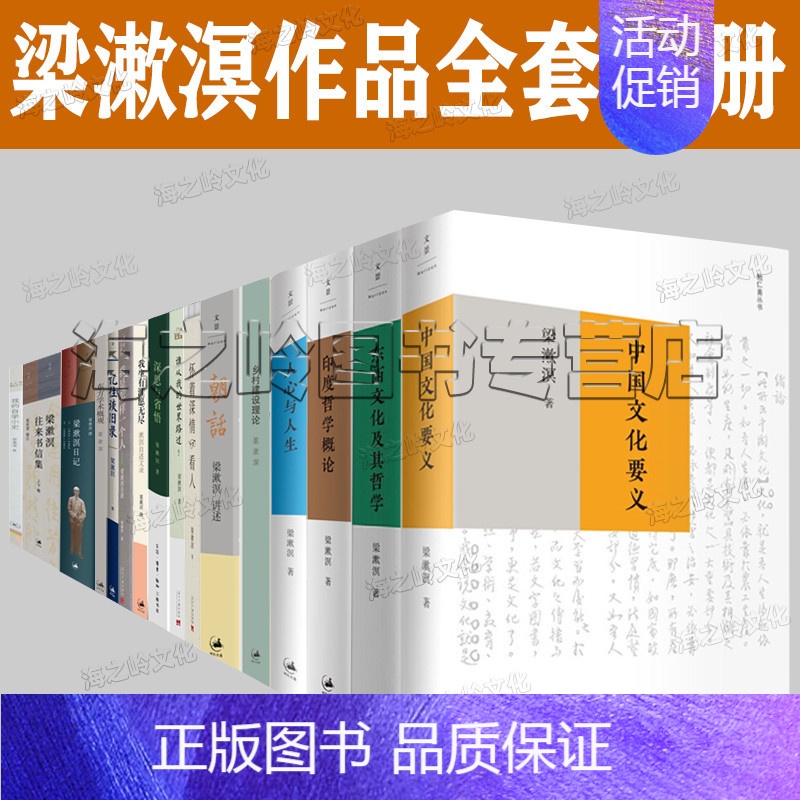 【正版】梁漱溟作品全集18册 中国文化要义 印度哲学概论 梁漱溟日记 人心与人生 我生有涯愿无尽 怀着深情看人 朝话 谁