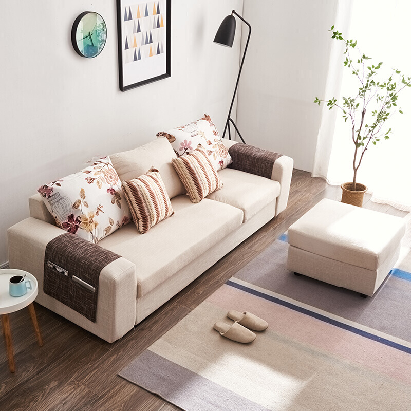 沙发组合 小户型 简约现代客厅懒人沙发可拆洗布艺三人位小沙发db1528