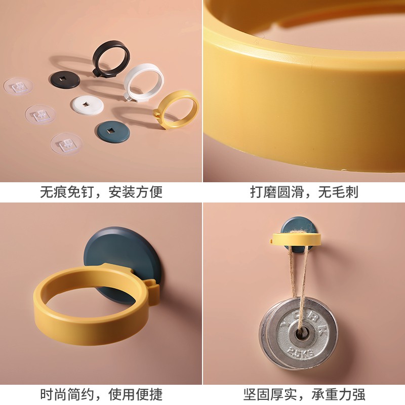 吹风机置物架电吹风机架卫生间免打孔风筒架支架厕所浴室壁挂架KE 三维工匠 北欧粉-1个装浴室置物架高清大图