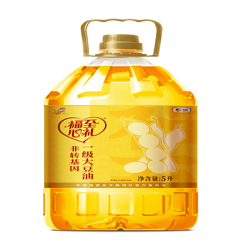 中粮福临门福至心礼非转基因一级大豆油(5L)高清大图