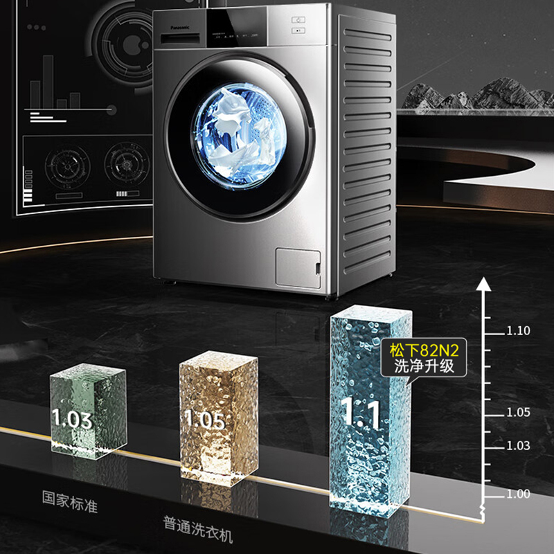 银河系Ultra 松下10kg全自动滚筒洗衣机 XQG100-N1P2