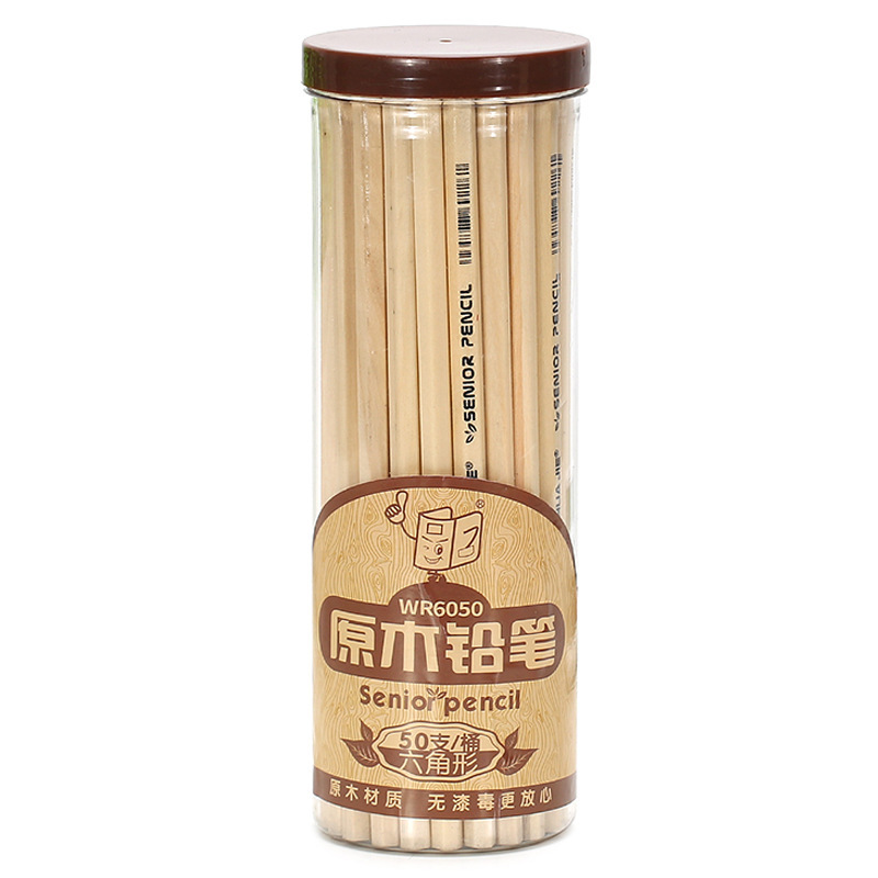 华杰 铅笔WR6050 桶装原木铅笔HB(50支/筒)
