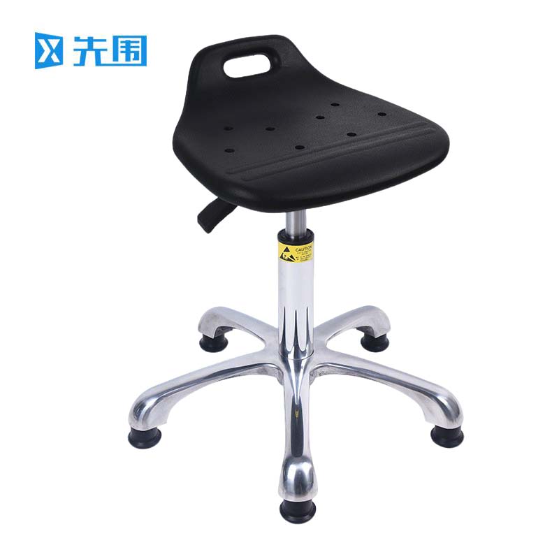 先围 防静电椅 铝合金脚垫升降40-54cm 个高清大图