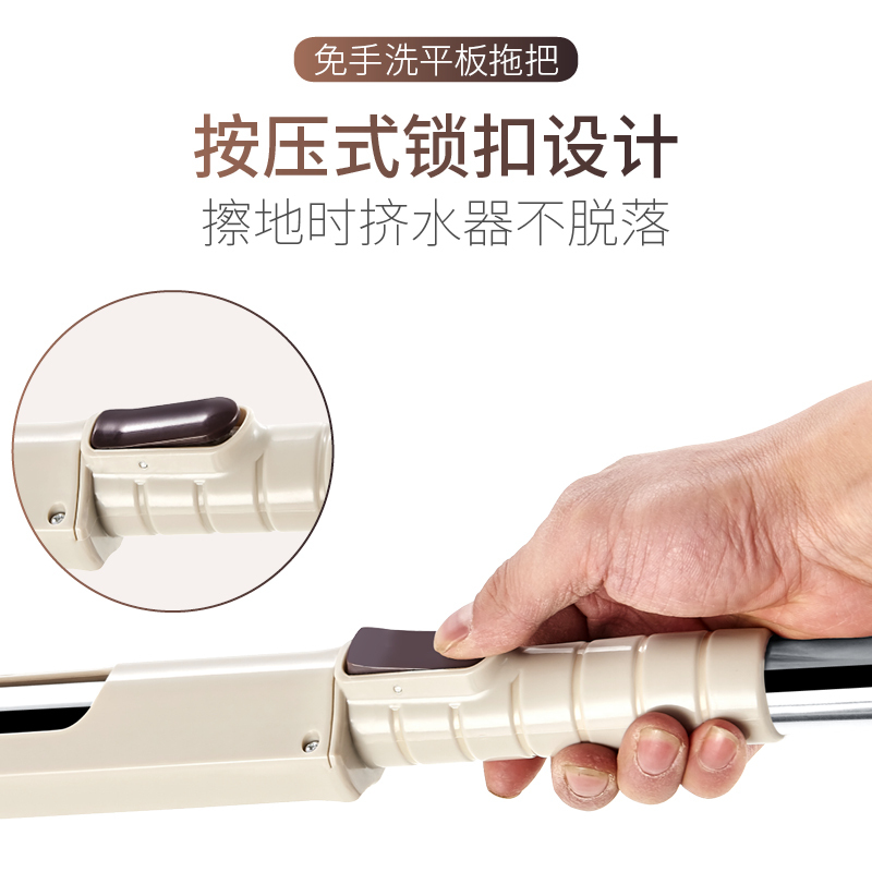 32cm升级款4布+清洁刷 B款 免手洗平板拖把木地板旋转免沾手拆洗拖布擦自动懒人平板拖把墩布