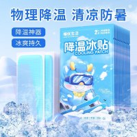 暖优生活小龙人冰凉贴 降温贴军训降温神器清凉贴散热贴退热贴防中暑解暑贴夏季卡通冰贴学生成人儿童防暑2片/袋*5