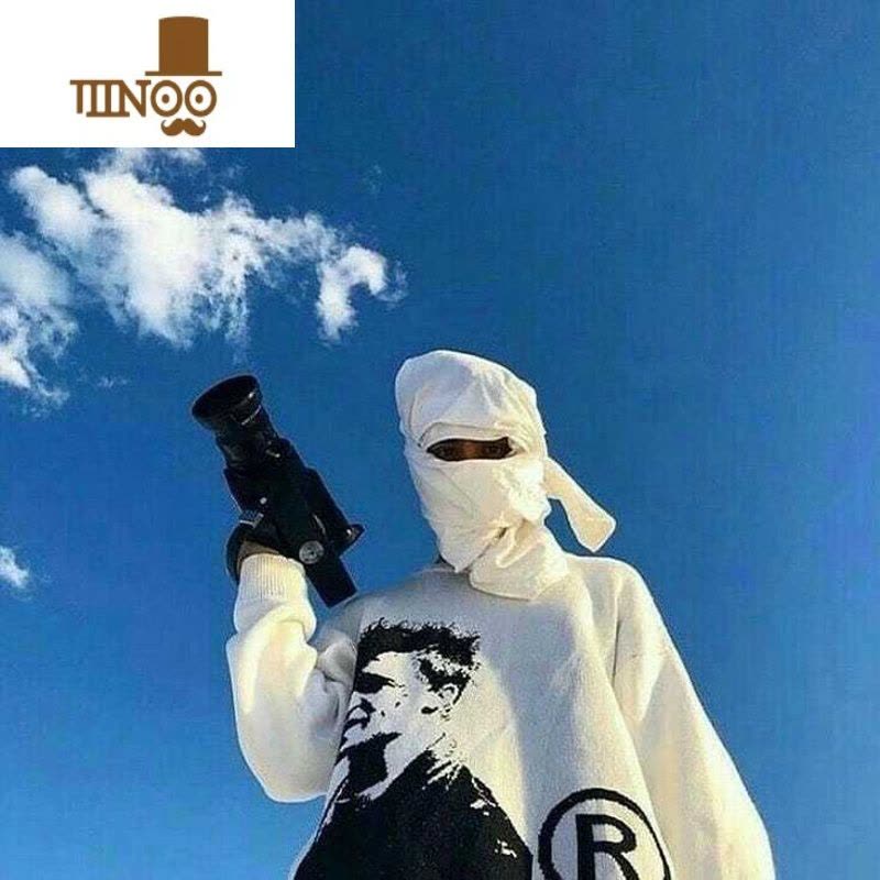 YANXUFLA自主JOY DIVIZN STREWEAR套头针织圆领毛衣卫衣冬季长袖高街图片