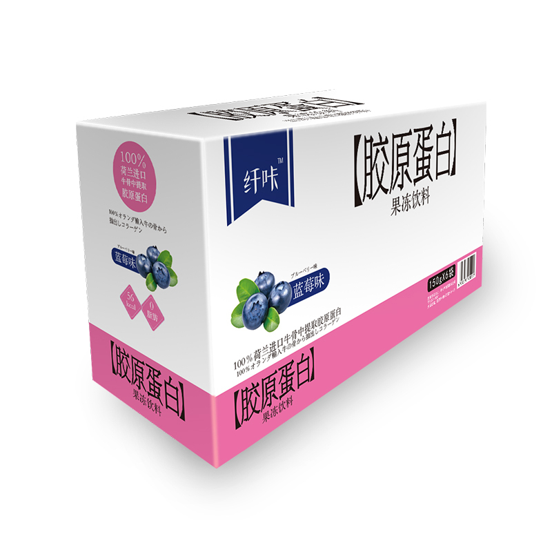 纤咔胶原蛋白果冻便携带代餐150g*6袋预防缓解皮肤长痘出油抗皱 营养素 盒装 国产