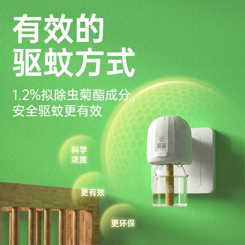 榄菊电蚊香液8瓶400晚+2加热器 无香防蚊电蚊香热门商品驱蚊液图片