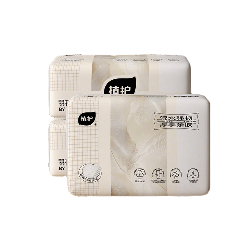植护 韧享纸巾羽韧系列 136*180/4层 80抽*3包
