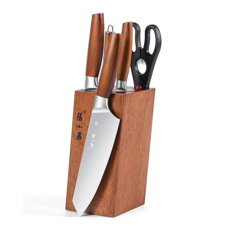 张小泉鬼冢·虎系列套刀六件套D31410100切片刀斩骨刀小厨刀菜刀刀具全套