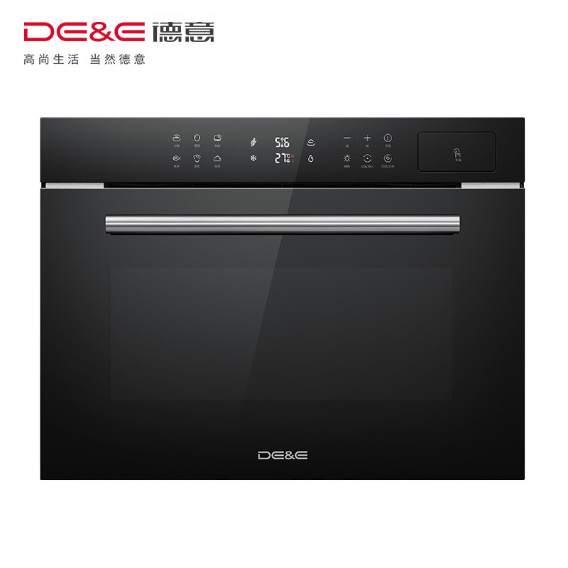 德意(DE&E)616C 电蒸箱 嵌入式电蒸箱 45L大容量蒸箱 触控式家用电蒸炉 钢化玻璃外观
