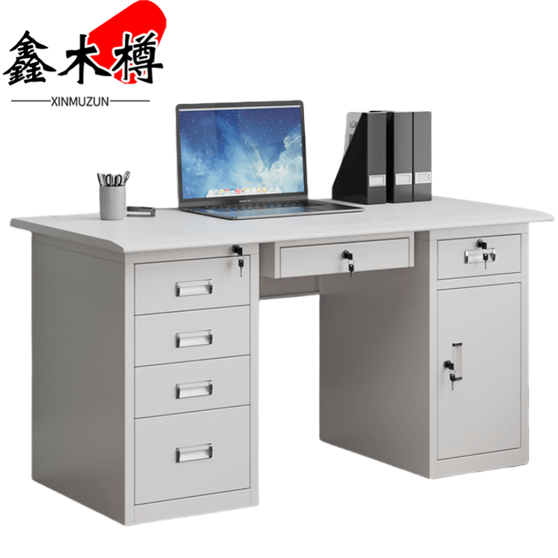 鑫木樽钢制办公桌1.2m张高清大图