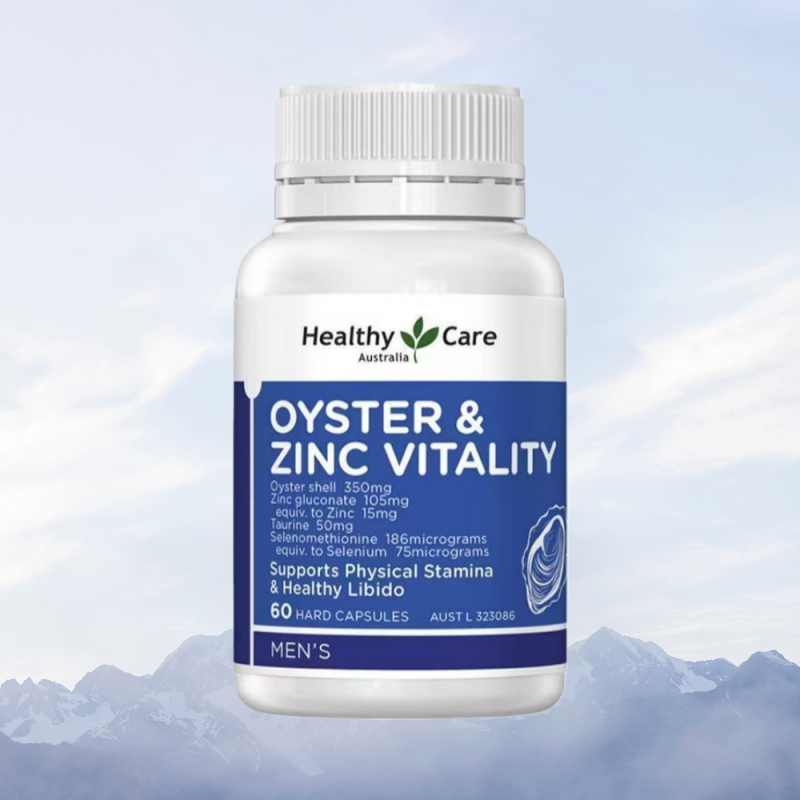 澳洲Healthy Care澳世康牡蛎锌胶囊60粒硒牛磺酸男性健康高清大图