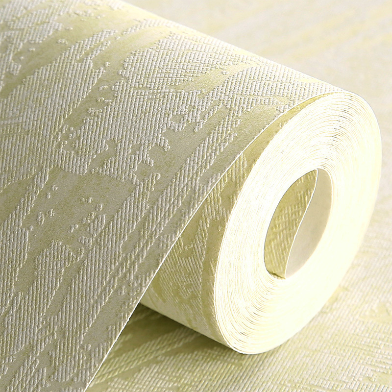 BONJEAN素色无纺布墙纸包贴包施工安装客厅卧室电视背景墙布现代简约壁纸 50703草绿（一卷）仅墙纸