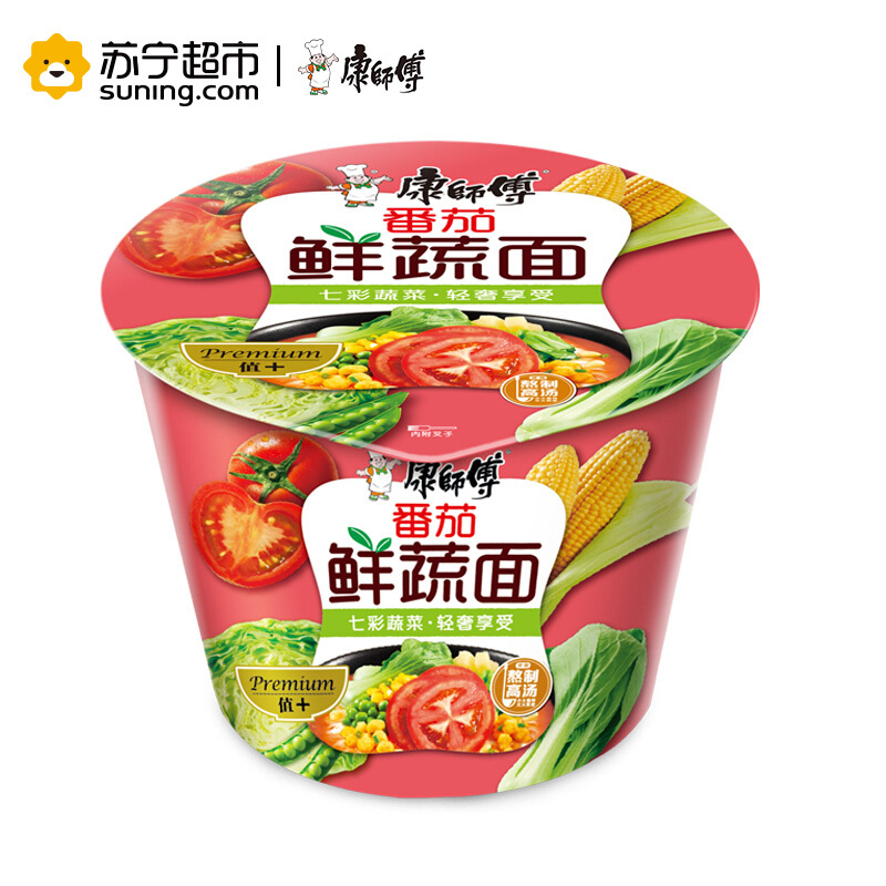 康师傅 番茄鲜蔬面整箱装 109g*12