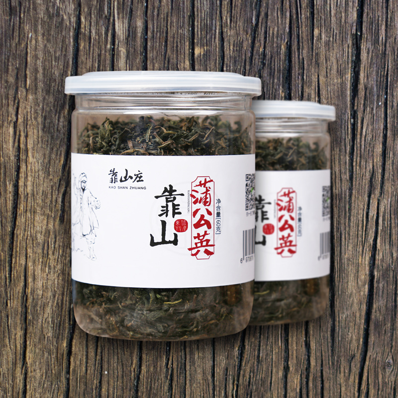 靠山庄蒲公英茶60g/罐 保健茶饮 长白山野生蒲公英根茶 蒲公英茶 花茶 茶叶 五宝茶 红豆薏米茶