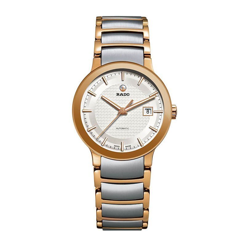 雷达表(rado)瑞士手表 晶萃系列 女士机械手表 时尚镶钻腕表 陶瓷表带