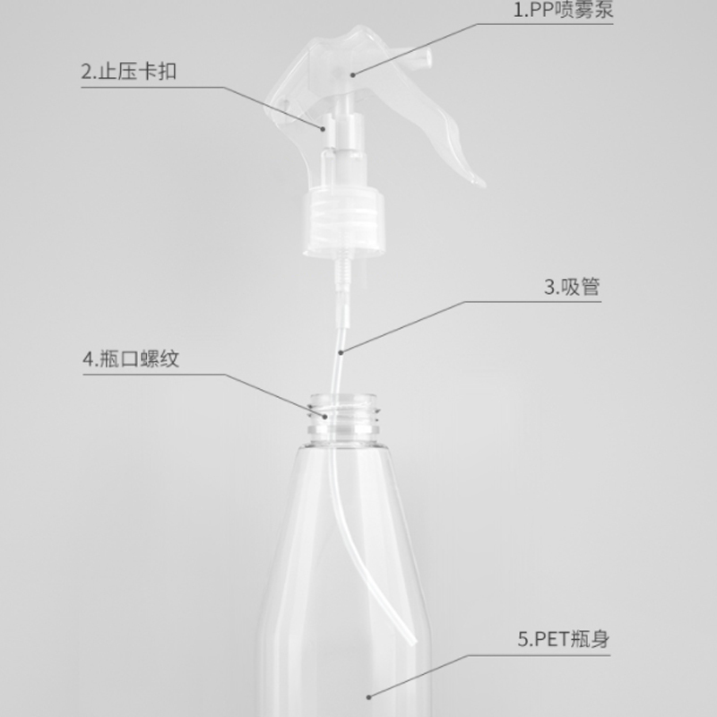 材慧200ml 小喷瓶喷雾瓶消毒酒精喷壶园艺美发分装瓶(10个/组)