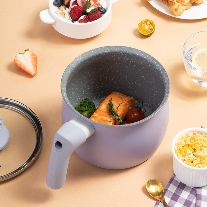 炊大皇(COOKER KING)辅食奶锅14cm 婴儿宝宝不粘蒸煮面锅 复合锅底明火磁炉通用NG14HF2